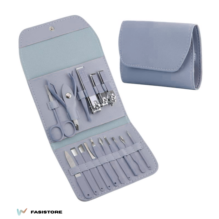 Kit De Manucure & Pédicure Professionnel 16 En 1 – Coupe-ongles En Acier Inoxydable Avec Étui De Voyage Luxueux( Couleur Aléatoire)