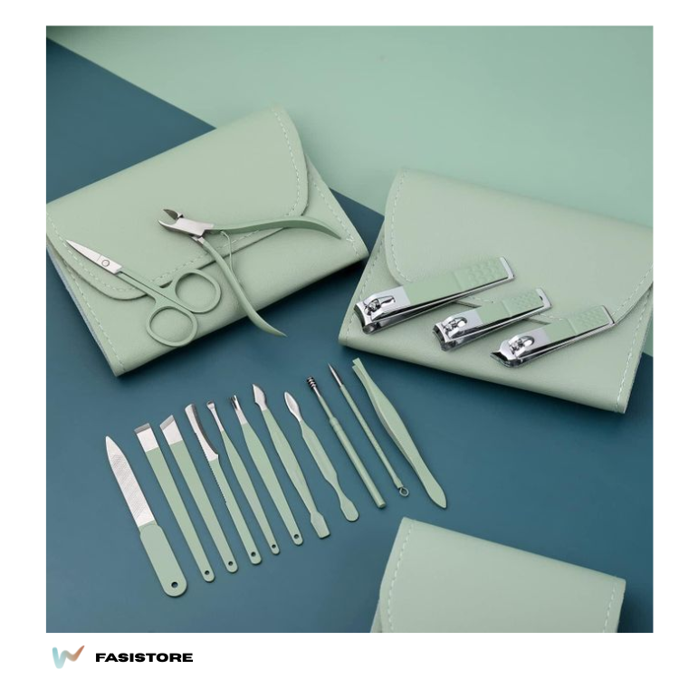 Kit De Manucure & Pédicure Professionnel 16 En 1 – Coupe-ongles En Acier Inoxydable Avec Étui De Voyage Luxueux( Couleur Aléatoire)