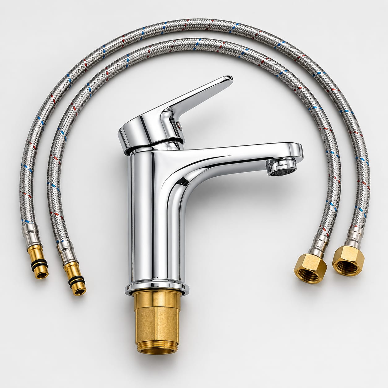 Mitigeur Lavabo Chromé En Laiton Massif – Fabrication Turque thumbnail 3