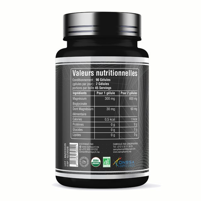 Magnésium Bisglycinate – 600 Mg Par Dose 