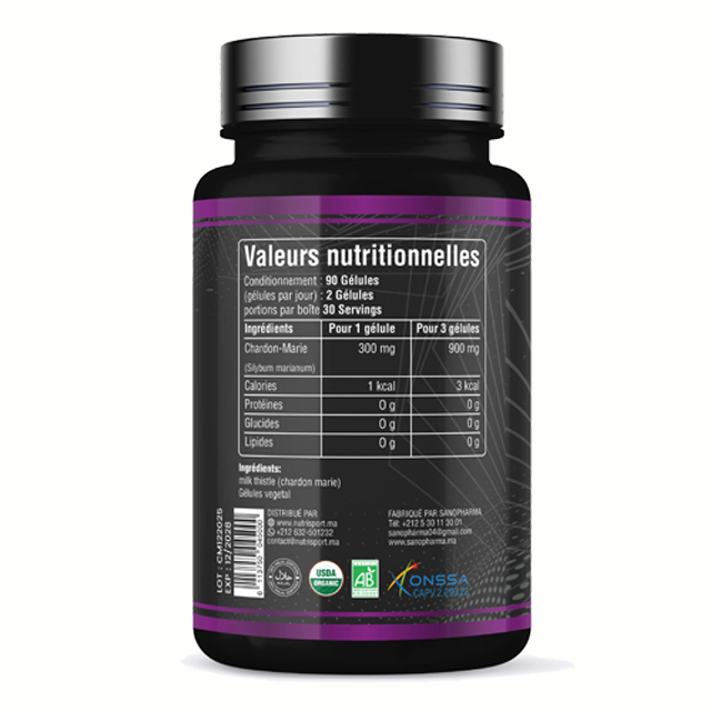 Milk Thistle (chardon-marie) Extra Fort 900 Mg Par Dose