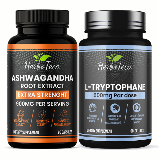 Pack Sommeilet Equilibre Émotionnel L-tryptophane + Ashwagandha Herboteca