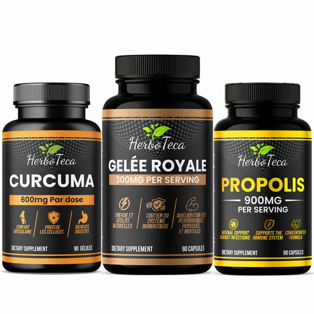 Pack Immunité & Vitalité – Curcuma + Gelée Royale + Propolis