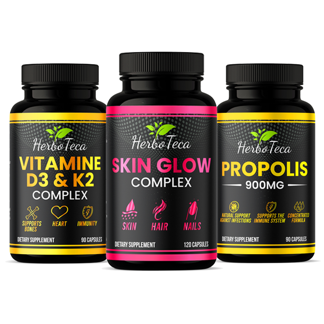 Pack Santé Et Beauté (vitamine D3 & K2, Skin Glow Complex, Propolis 900mg)