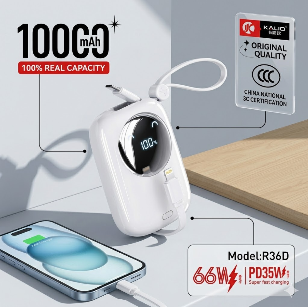 Mini Power Bank 10000mah – Batterie Externe Compacte À Charge Rapide thumbnail 3