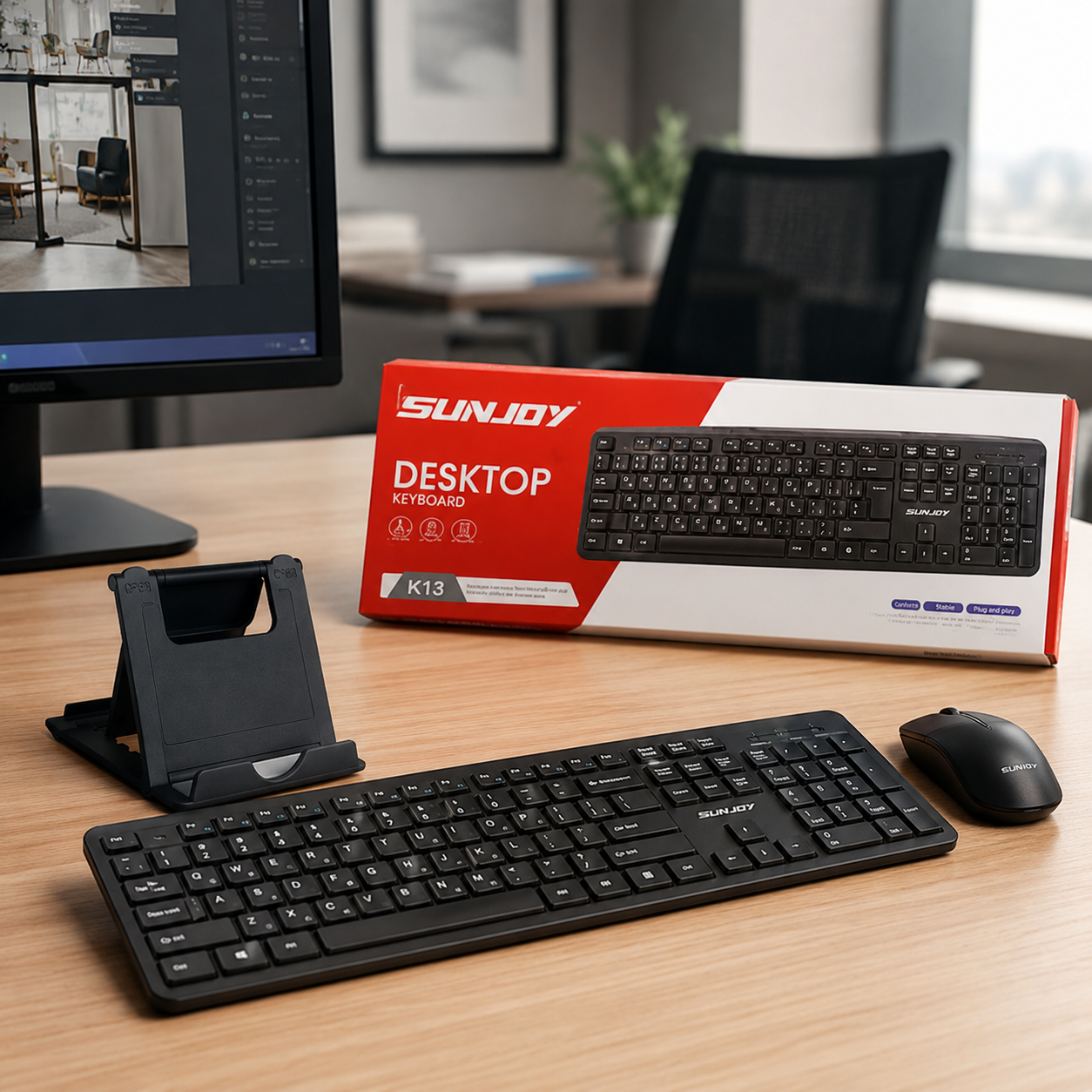 Clavier K13 + Support Téléphone Offert