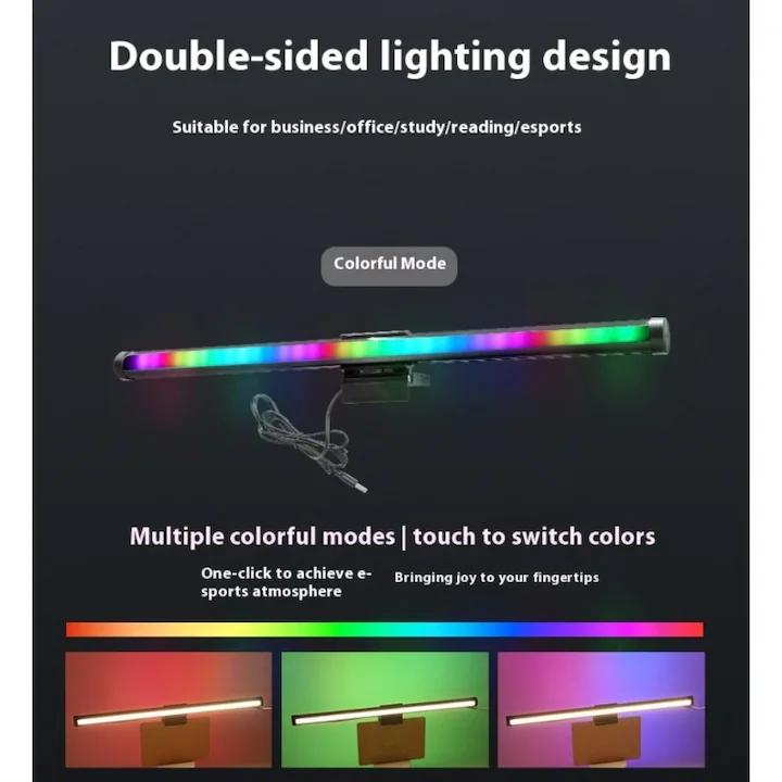 Monitor Light Led Lampe Écran Pc Lampe De Bureau Usb D'ordinateur 40cm Rgb thumbnail 4