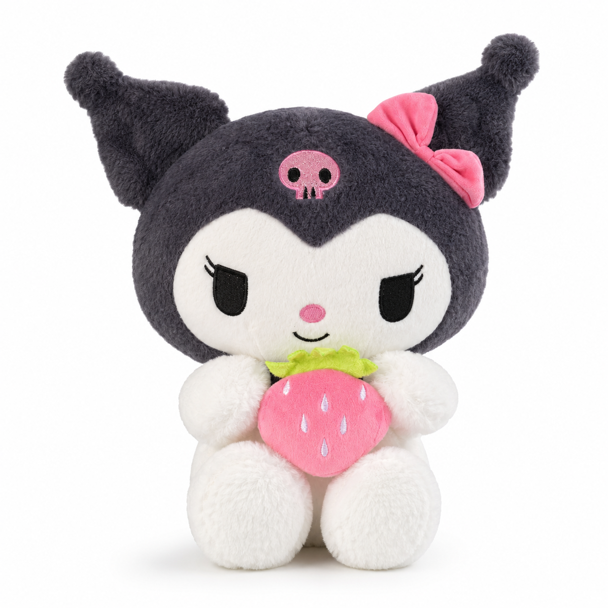 Peluche Kuromi Avec Fraise Rose – Douce Et Mignonne – 25 Cm thumbnail 1
