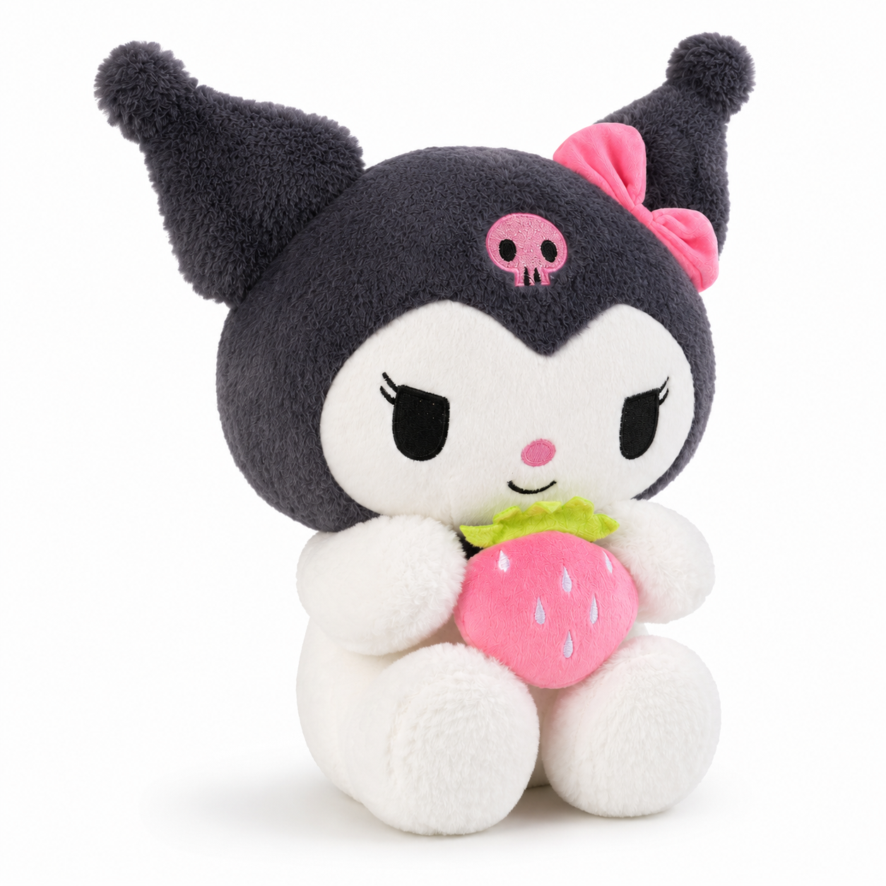 Peluche Kuromi Avec Fraise Rose – Douce Et Mignonne – 25 Cm thumbnail 2