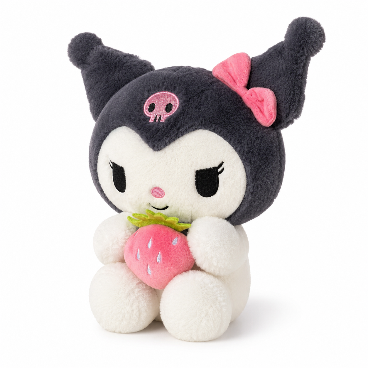 Peluche Kuromi Avec Fraise Rose – Douce Et Mignonne – 25 Cm thumbnail 3