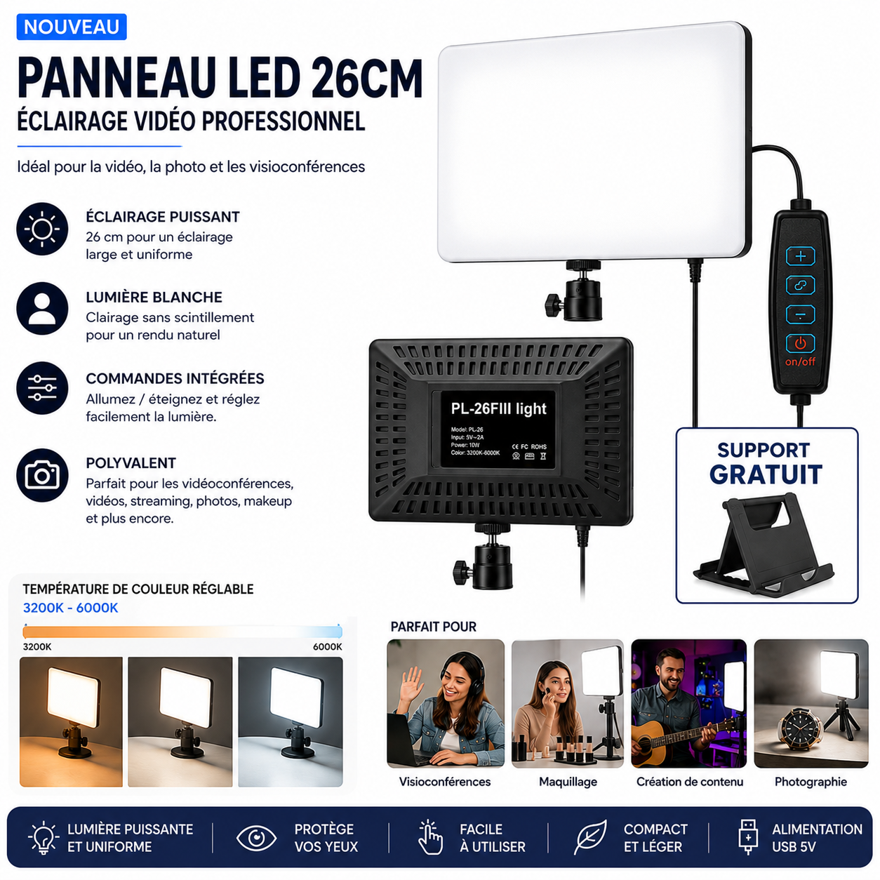 Led Professional Fill Light Pl-26