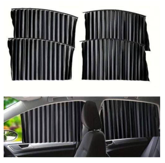 Rideaux Pare-soleil Magnétiques Voiture – Lot De 4 Pièces Universelles (multicouleur Aléatoire)