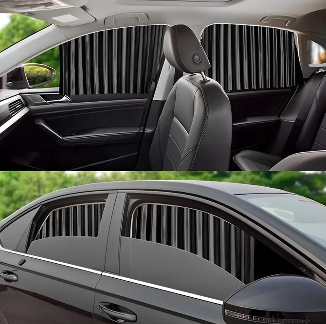 Rideaux Pare-soleil Magnétiques Voiture – Lot De 4 Pièces Universelles (multicouleur Aléatoire) thumbnail 4