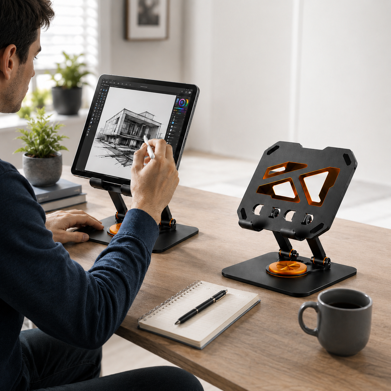 Support Pliable Réglable Pour Tablette – Stable Et Portable