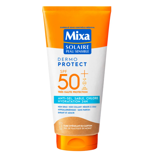 Crème Solaire Spf 50+ Dermo Protect – Peaux Sensibles – Très Haute Protection Uva/uvb – Résistante À L’eau