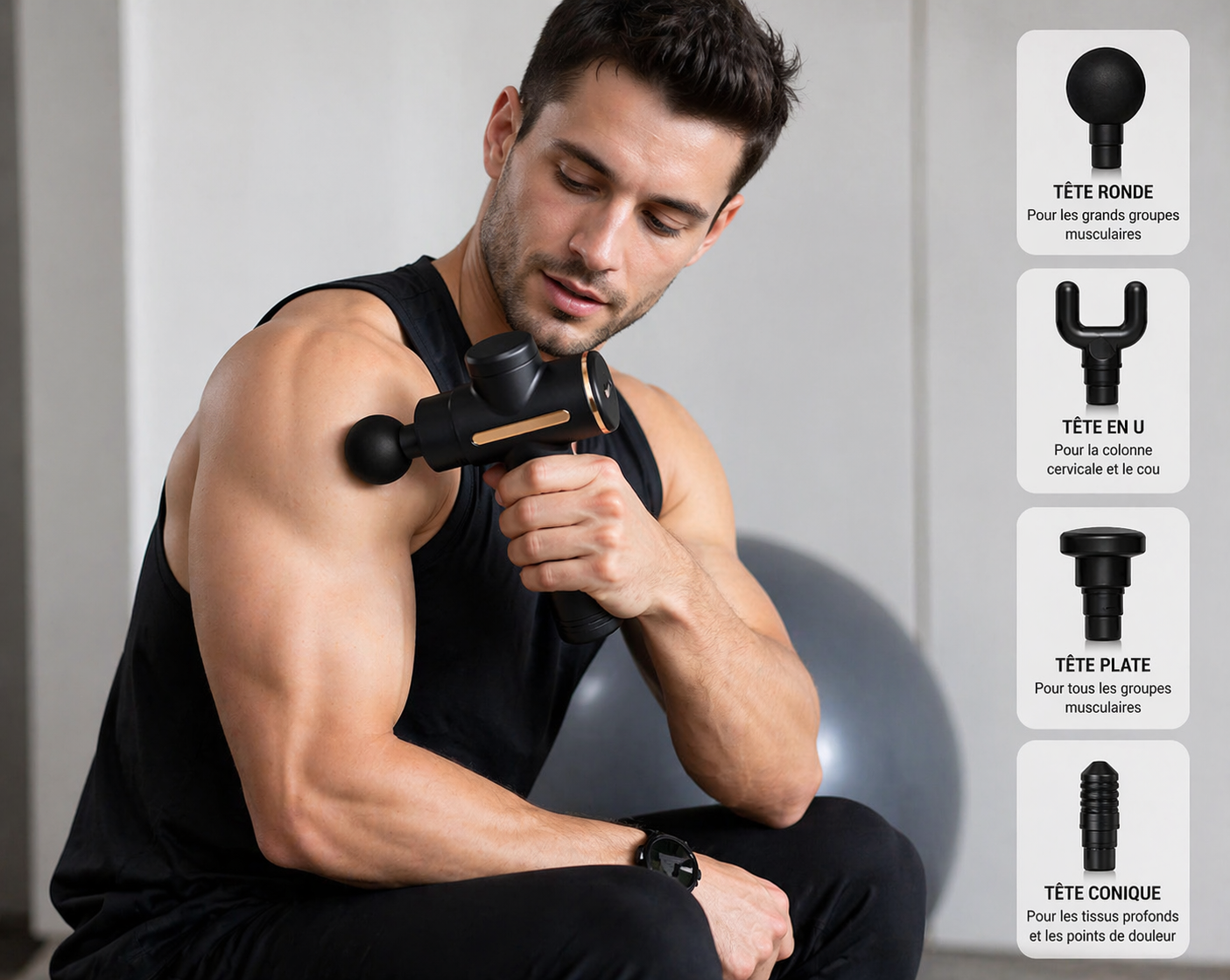 Pistolet De Massage Électrique Musculaire thumbnail 2