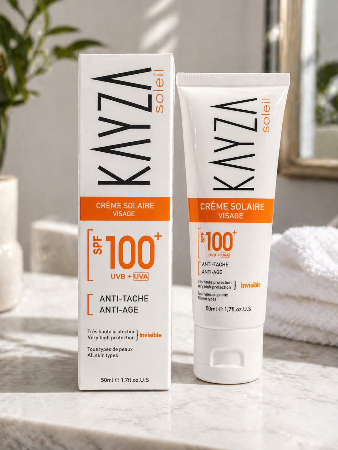 Crème Solaire Visage Spf 100+ – Protection Uvb/uva Anti-taches & Anti-âge