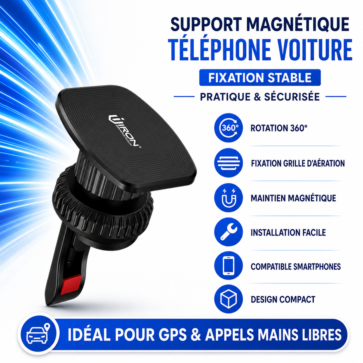 Support Magnétique Voiture – Fixation Stable Pour Smartphone