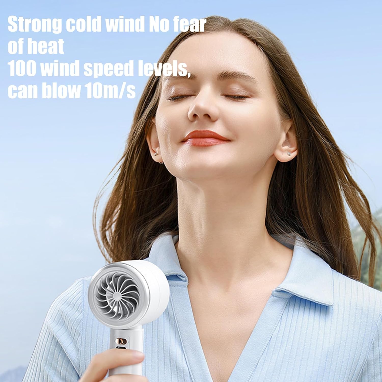 Mini Ventilateur Portable Rechargeable Led  thumbnail 3