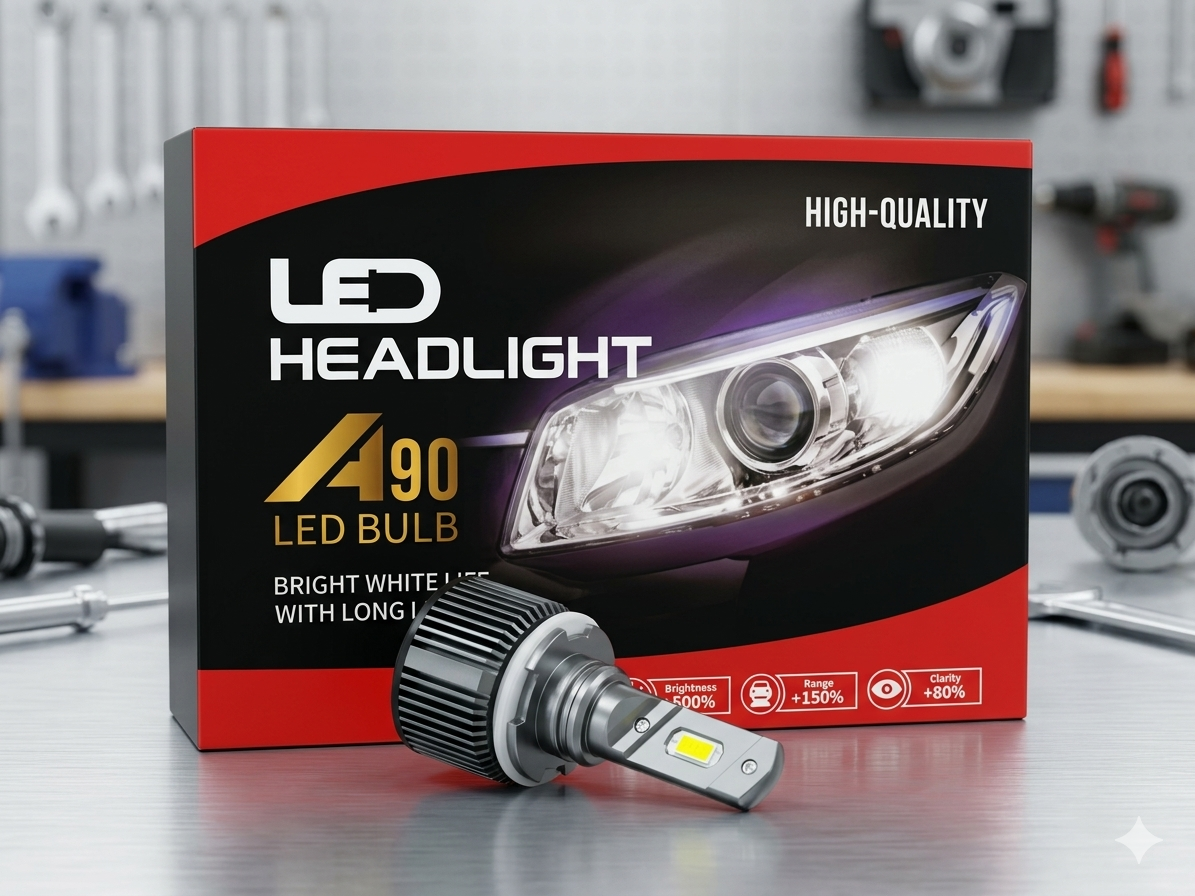 Kit Phares Led A90 H15 12v Haute Luminosité thumbnail 4