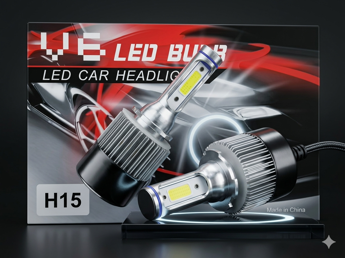 Phares De Voiture À Led V6,feux De Position Latéraux H15,kits De Phares Led Haute Qualité,phare Led H15 Anti-erreur Canbus