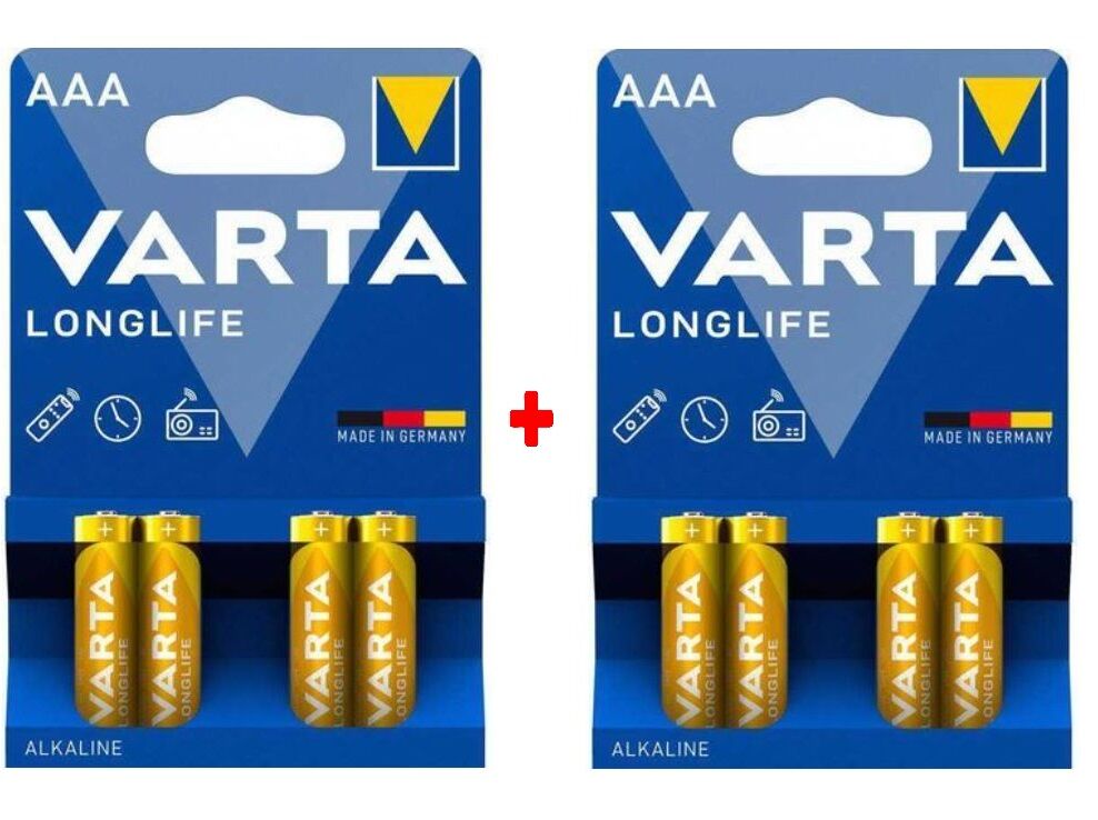 8 Piles Longlife Alkaline Aaa Lr03 Alkaline 8 Batteries 1.5v (2-pack) 