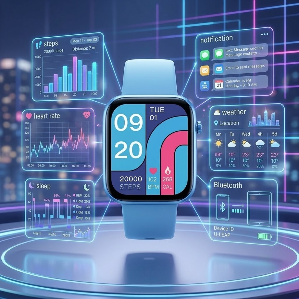 Montre Connectée U-leap – Suivi Sportif Et Santé Au Quotidien thumbnail 5