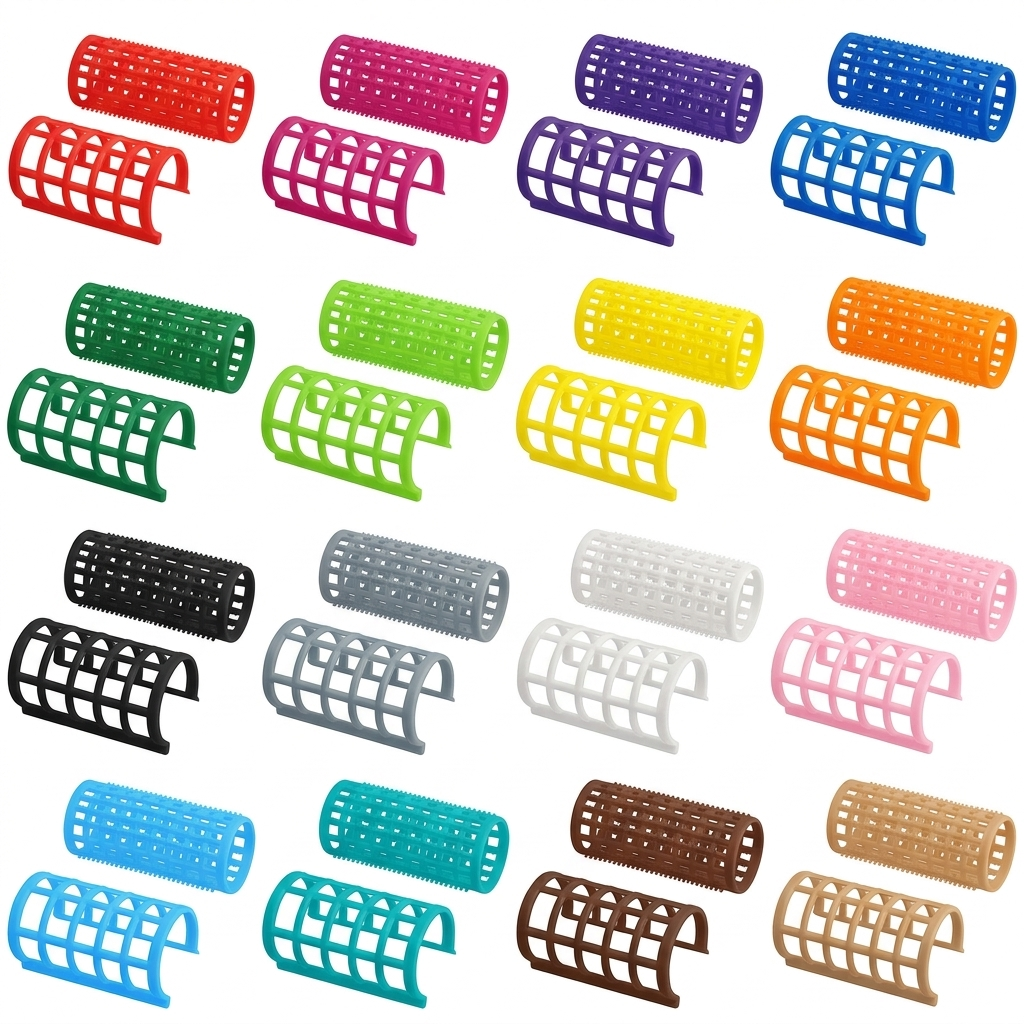8 Rouleaux Pour Cheveux Clipsables. X Large 7cm × 3cm.Couleurs Aléatoires.  thumbnail 5