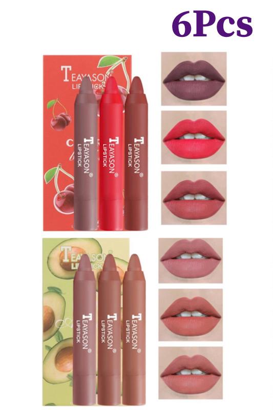 Pack De 6 Rouges À Lèvres Finition Mat Velours Aux Extraits Naturels.