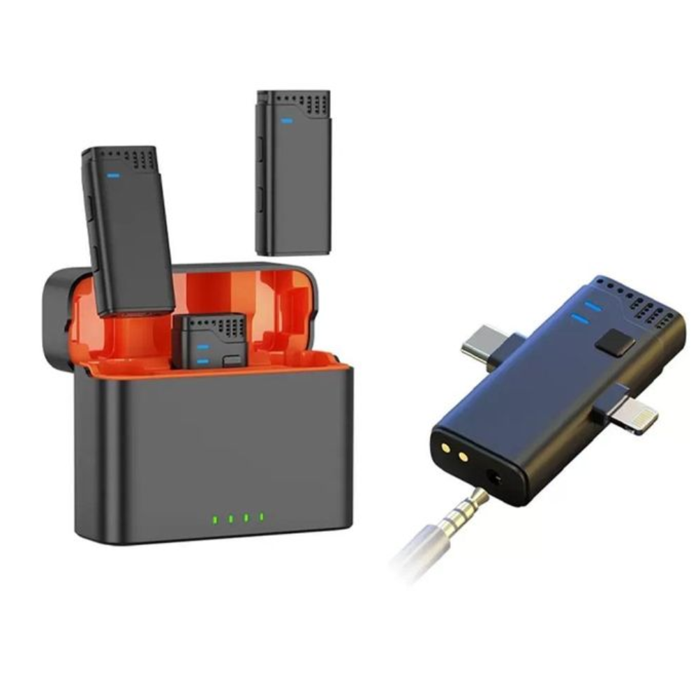 Microphone Lavalier Sans Fil Professionnel Mw-16 – Double Micro 2.4ghz Pour Mobile Et Appareil Photo