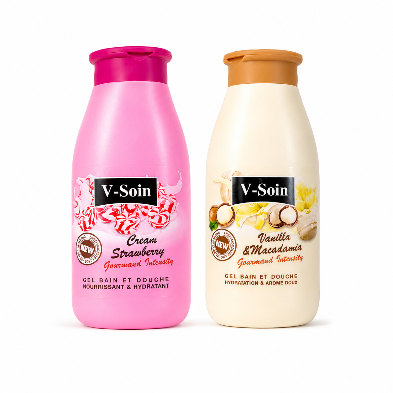 Gel Bain & Douche Hydratant – Cream Strawberry / Vanilla & Macadamia