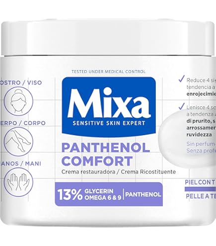 Crème Panthénol Confort Ant-iGrattage pour Peaux Très Sèches et Réactives