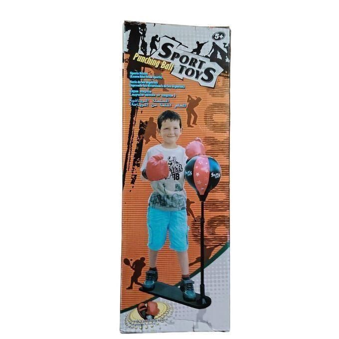 Sac De Frappe Enfant Sur Pied – Punching-ball Ajustable Avec Gants Et Pompe
