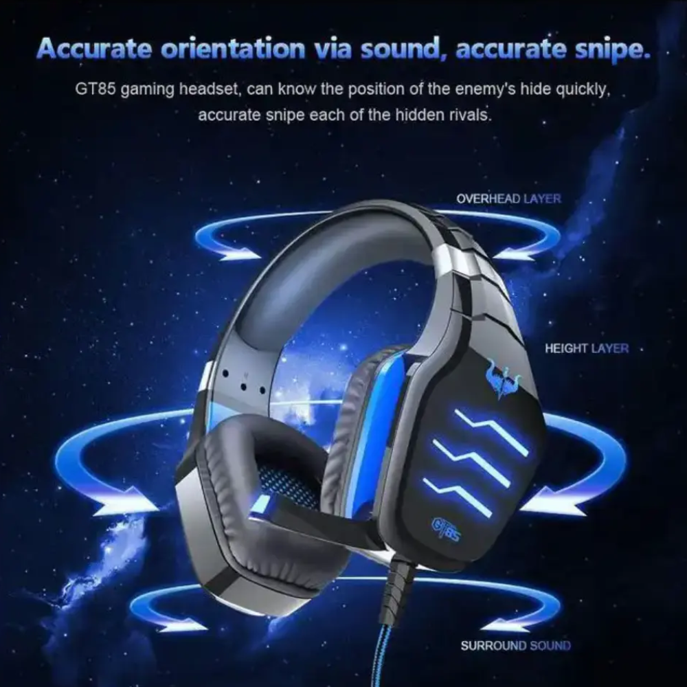 Pack Gaming Casque Ovleng Gt85 + Souris Gaming Haute Précision 4200 Dpi thumbnail 3