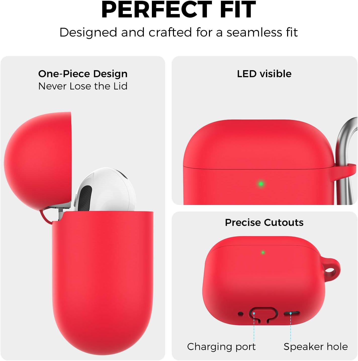 Coque Protection En Silicone Pour Airpods 4 Pochette Rouge