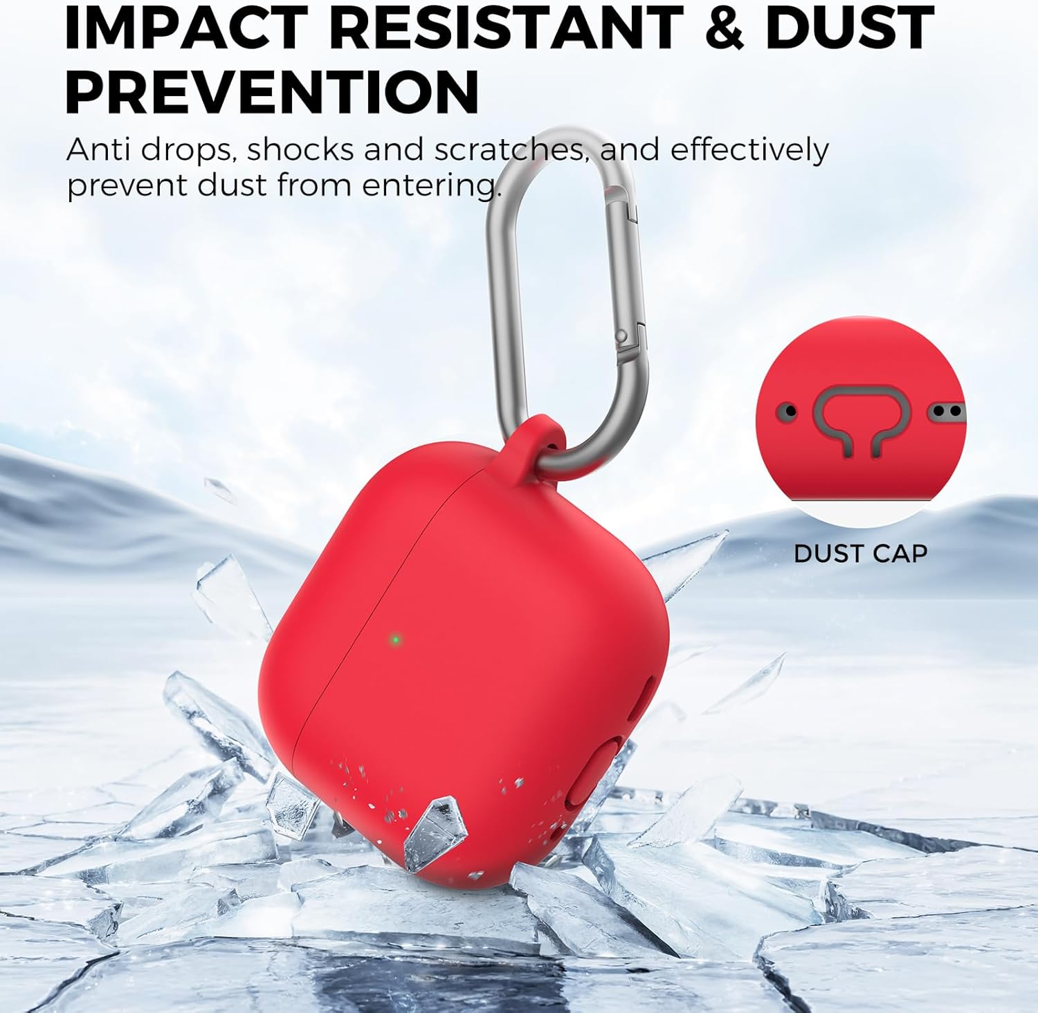 Coque Protection En Silicone Pour Airpods 4 Pochette Rouge thumbnail 5