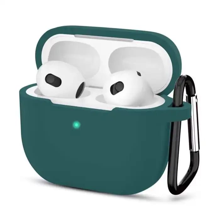 Coque Protection En Silicone Pour Airpods 3 Pochette Vert