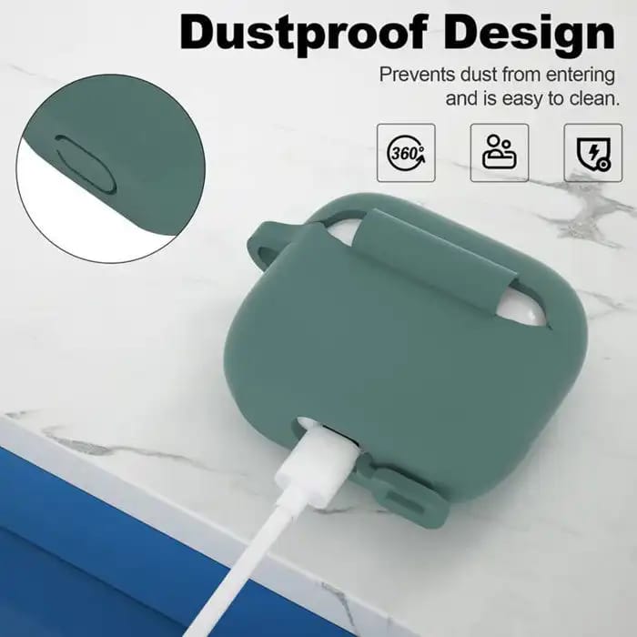 Coque Protection En Silicone Pour Airpods 3 Pochette Vert