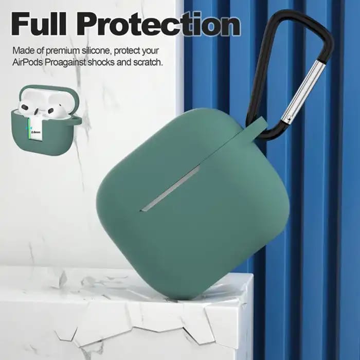 Coque Protection En Silicone Pour Airpods 3 Pochette Vert thumbnail 3