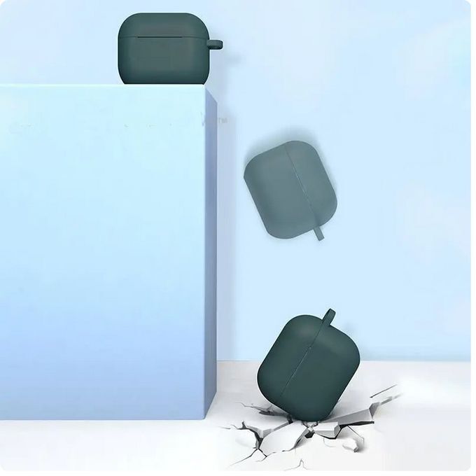 Coque Protection En Silicone Pour Airpods 3 Pochette Vert thumbnail 4