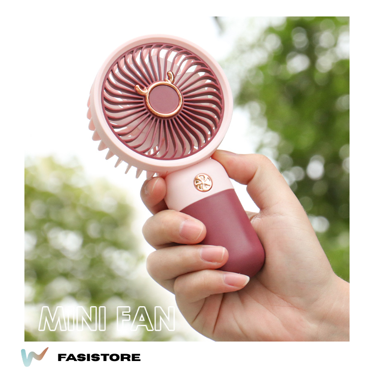 Ventilateur Portable Usb Rechargeable À Main, Mini Ventilateur Silencieux Avec Batterie Intégrée, Idéal Pour Bureau, Voyage, Maison Et Activités En Plein Air thumbnail 5