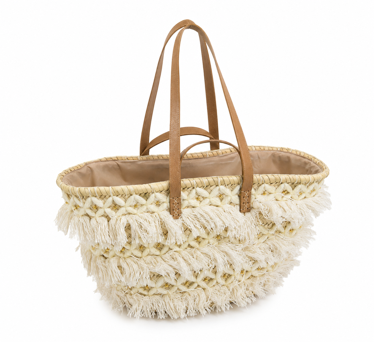Sac De Plage Bohème En Paille Tressée – Style Élégant Et Tendance thumbnail 1