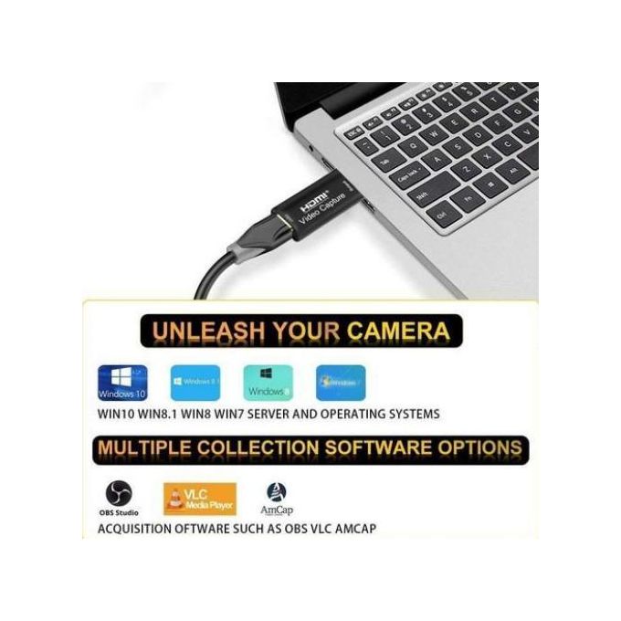Usb Hdmi Video Capture Hd 1080p, Hdmi Vers Usb 2.0 Youtube Obs, Live, Stream