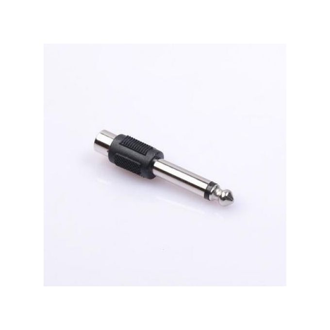 Adaptateur R Ca Femelle Vers 1/4 6.35mm Mâle Mono Audio