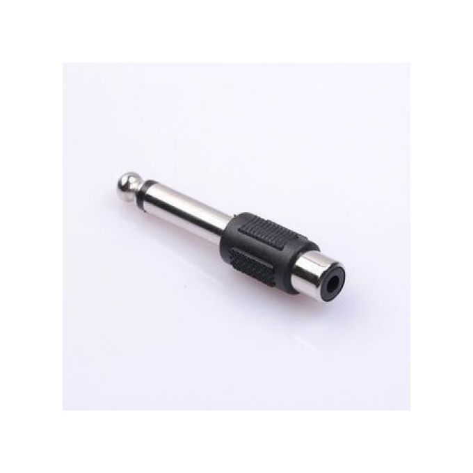 Adaptateur R Ca Femelle Vers 1/4 6.35mm Mâle Mono Audio