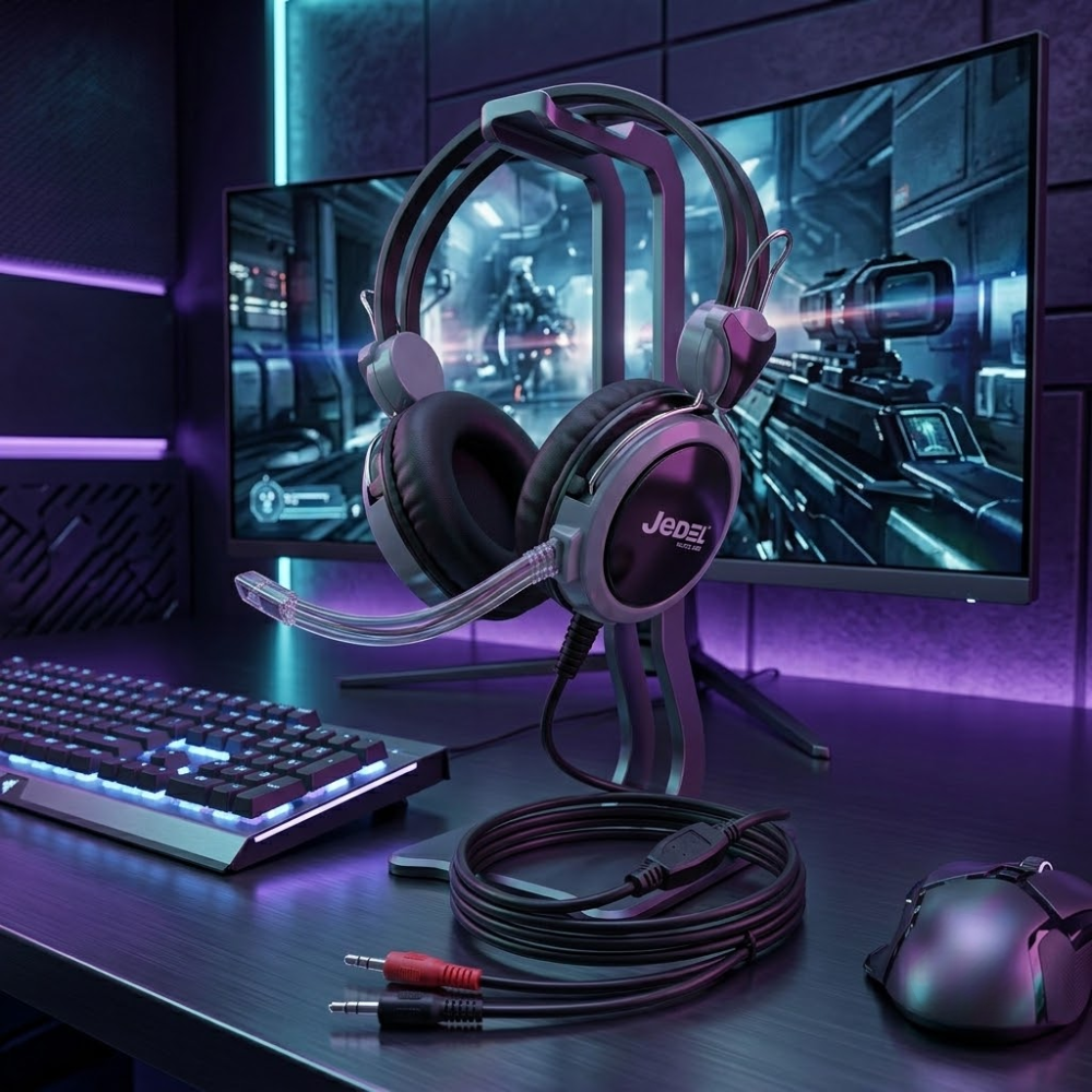 Casque Audio Stéréo Jedel Avec Microphone thumbnail 3