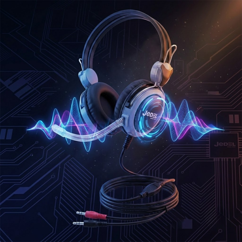 Casque Audio Stéréo Jedel Avec Microphone thumbnail 4