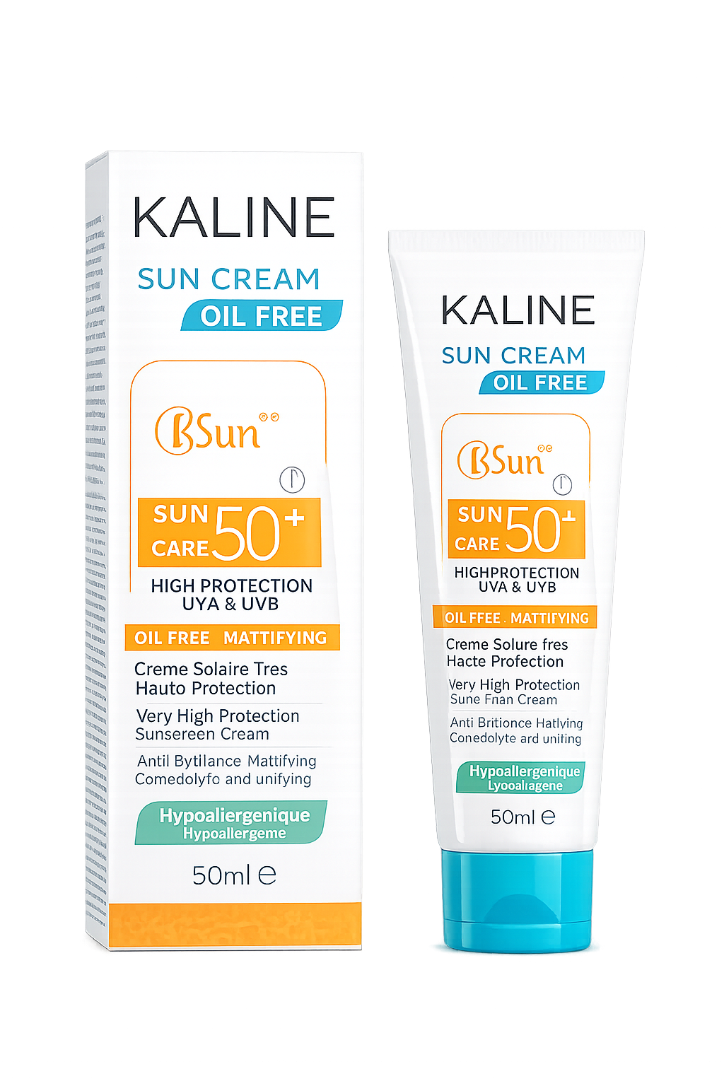 Crème Solaire Kaline Spf 50+ Anti-brillance – Haute Protection Quotidienne 50 Ml