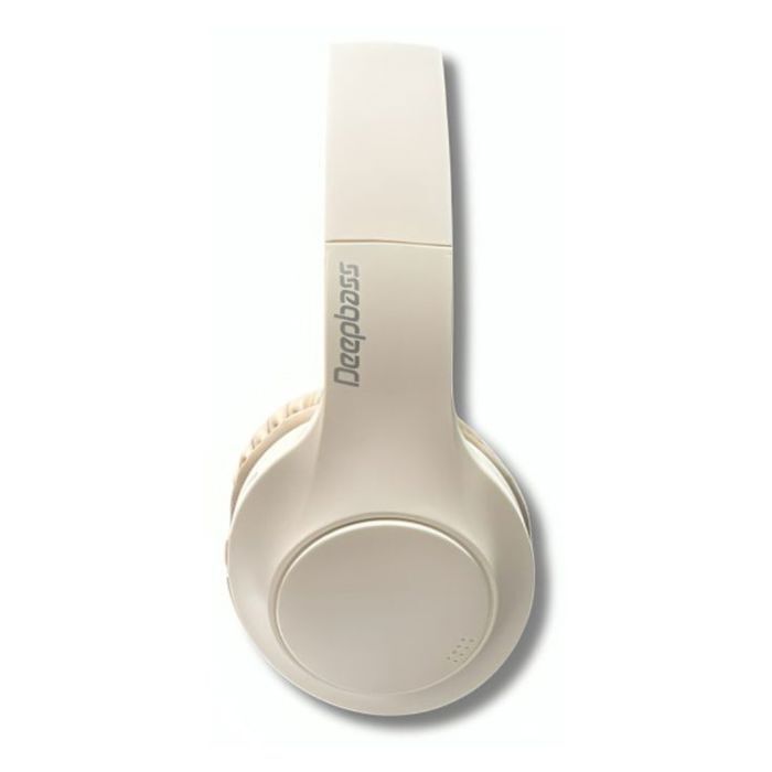 Casque Bluetooth Deepbass R21 Beige Original + Câble Auxiliaire Gratuit thumbnail 4