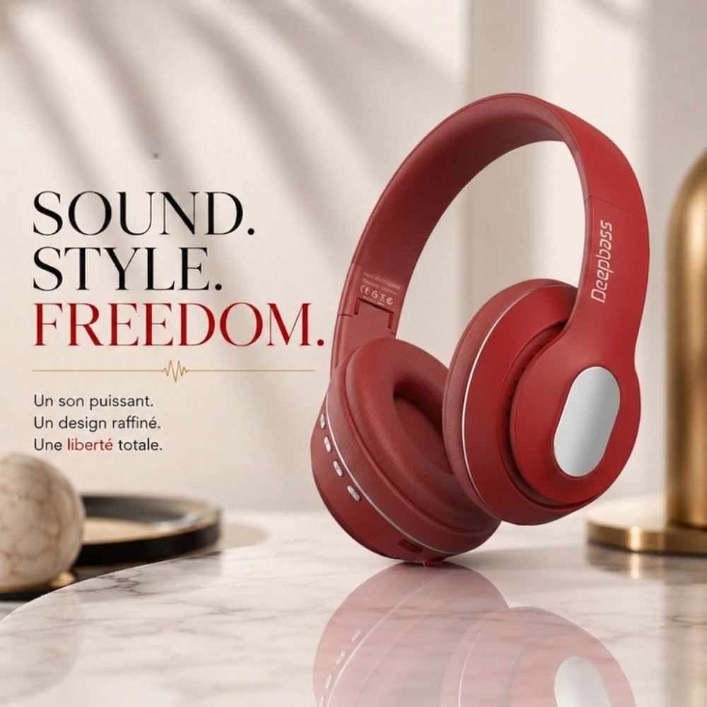 Casque Bluetooth - R8 - Rouge thumbnail 3